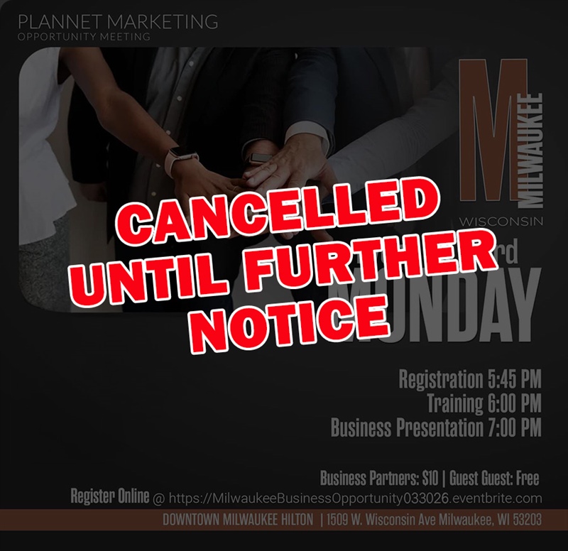Milwaukee, WI - Business Opportunity Meeting (CANCELLED)