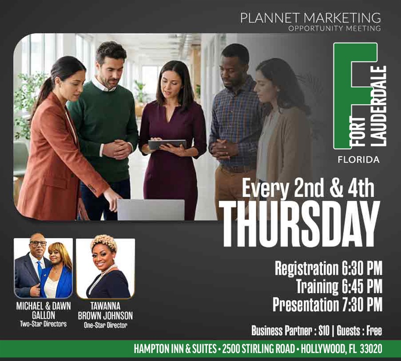 Fort Lauderdale, FL - Business Opportunity Meeting (AT HAMPTON INN & SUITES)