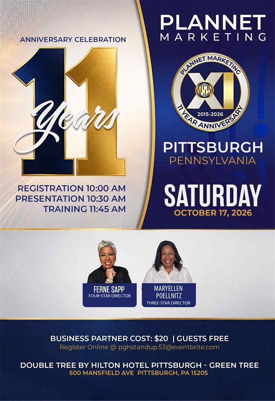 Pittsburgh, PA - 11 Year Anniversary Meeting