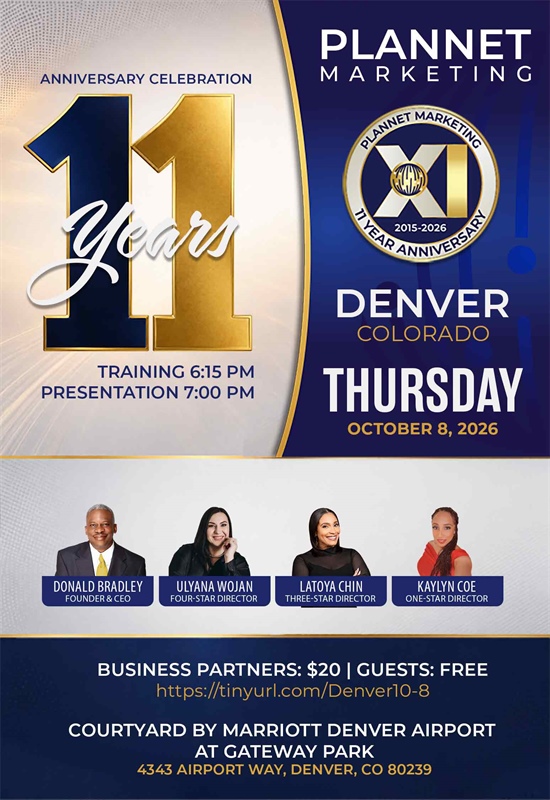 Denver, CO - 11 Year Anniversary Meeting - Business Opportunity Meeting