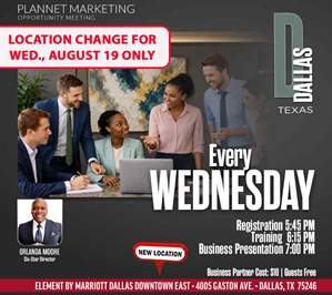 Dallas, TX - Business Opportunity Meeting (LOCATION CHANGE)