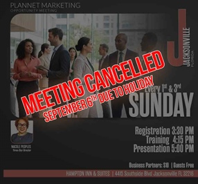 Jacksonville, FL - Business Opportunity Meeting (CANCELLED)