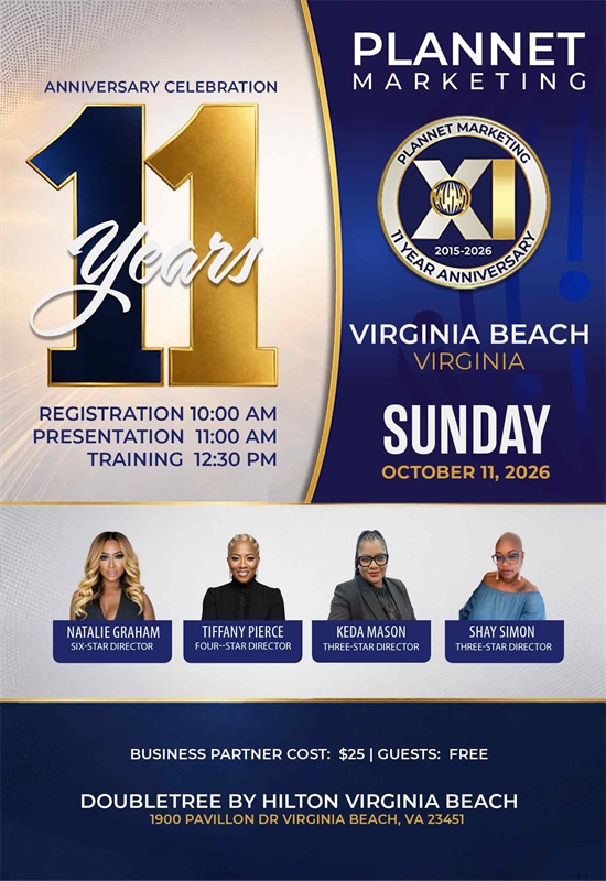 Virginia Beach, VA - 11 Year Anniversary Meeting