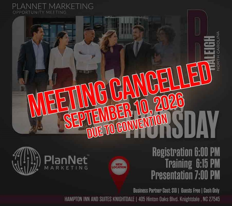 Raleigh, NC - Business Opportunity Meeting (CANCELLED)