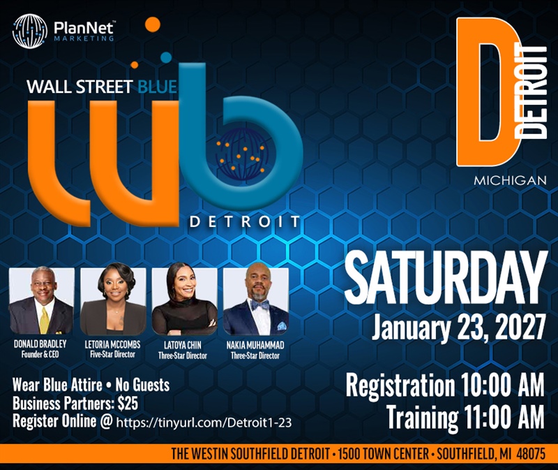Detroit, MI - Wall Street Blue