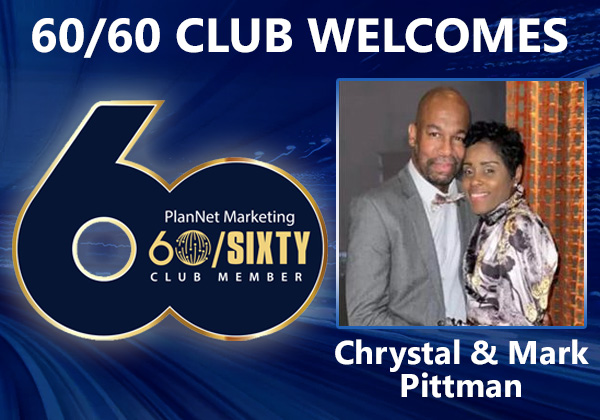 Congratulations to Chrystal & Mark Pittman for Achieving the 60/60 Club!