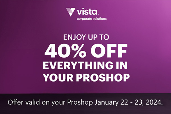 Up to 40% Off Everything in Your Proshop at Vistaprint