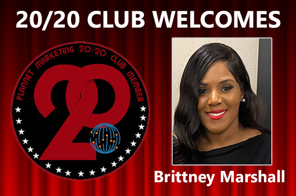 Meet New 20/20 Club Member Brittney Marshall!