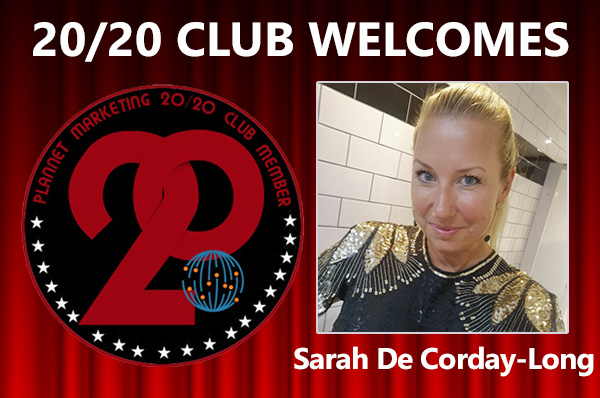 Meet New 20/20 Club Member Sarah De Corday-Long!