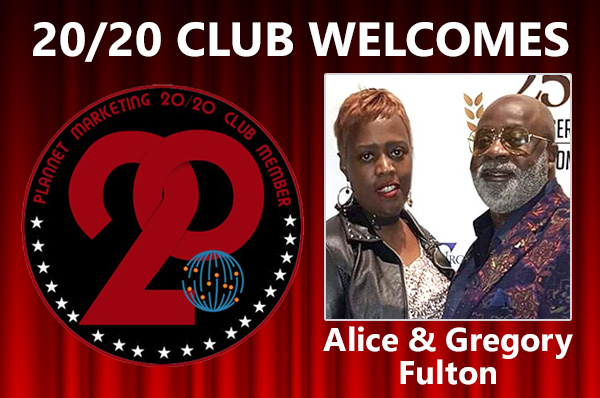 Congratulations to Alice and Gregory Fulton for Achieving the 20/20 Club!