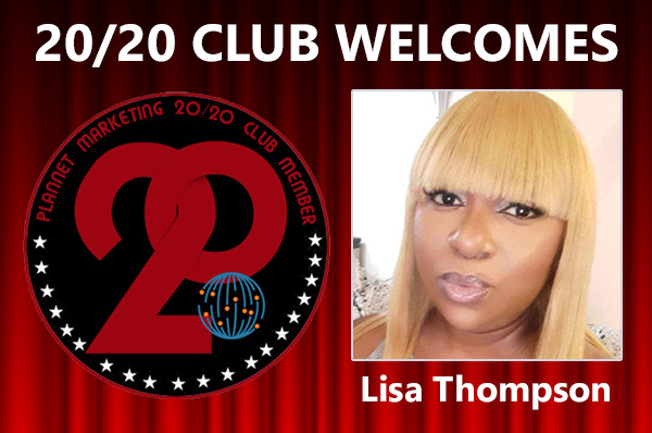 Congratulations to Lisa Thompson for Achieving the 20/20 Club!