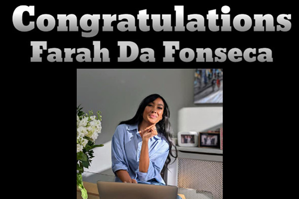 Congratulations to Farah Da Fonseca for Achieving One-Star Director!