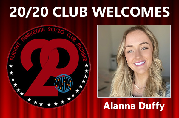 Congratulations to Alanna Duffy for Achieving the 20/20 Club!