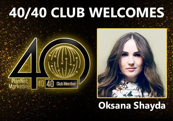 Congratulations to Oksana Shayda for Achieving the 40/40 Club!