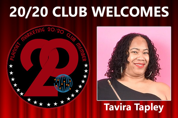 Congratulations to Tavira Tapley for Achieving the 20/20 Club!