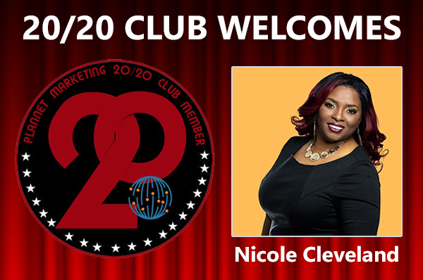 Congratulations to Nicole Cleveland for Achieving the 20/20 Club!