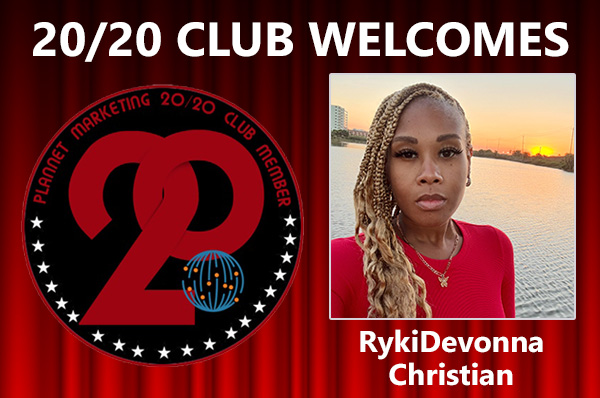 Congratulations to RykiDevonna Christian for Achieving the 20/20 Club!