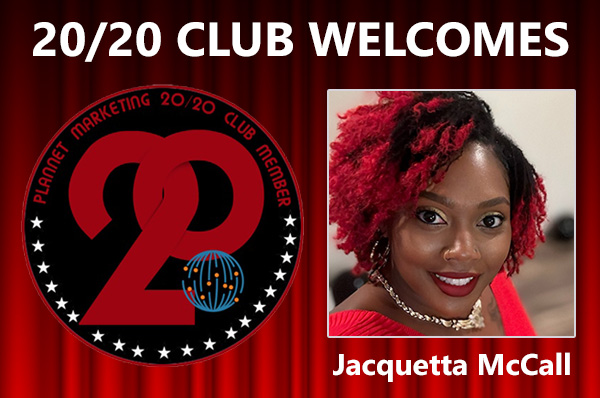 Congratulations to Jacquetta McCall for Achieving the 20/20 Club!