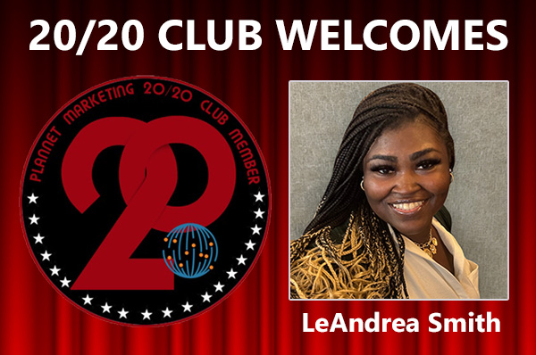 Congratulations to LeAndrea Smith for Achieving the 20/20 Club!