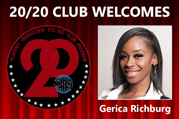 Congratulations to Gerica Richburg for Achieving the 20/20 Club!
