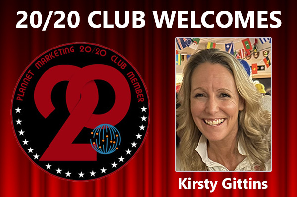 Congratulations to Kirsty Gittins for Achieving the 20/20 Club!