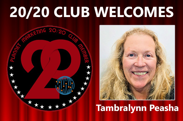 Congratulations to Tambralynn Peasha for Achieving the 20/20 Club!