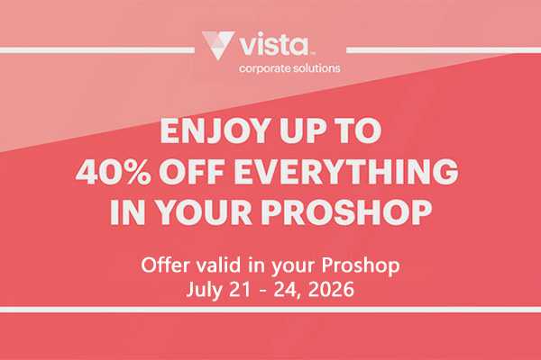 Up to 40% Off Everything in Your Proshop at Vistaprint!