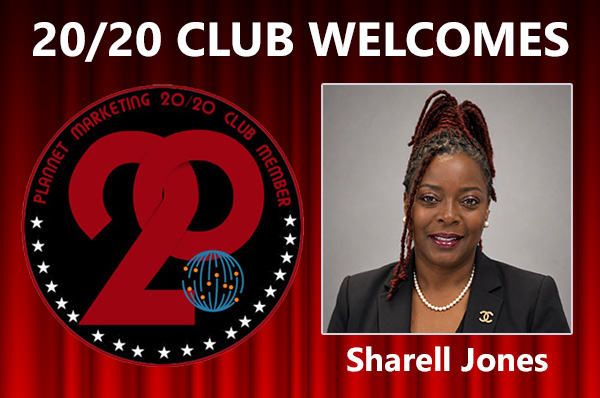 Congratulations to Sharell Jones for Achieving the 20/20 Club!