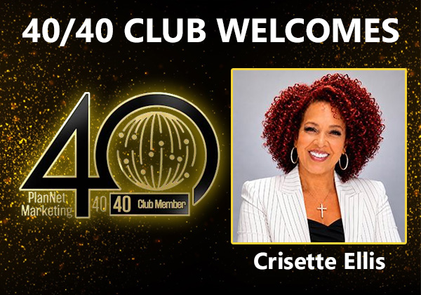 Congratulations to Crisette Ellis for Achieving the 40/40 Club!