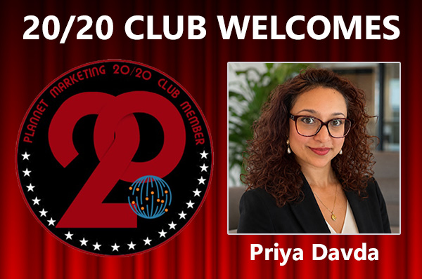 Congratulations to Priya Davda for Achieving the 20/20 Club!