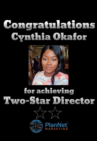 Congratulations to Cynthia Okafor for Achieving Two-Star Director
