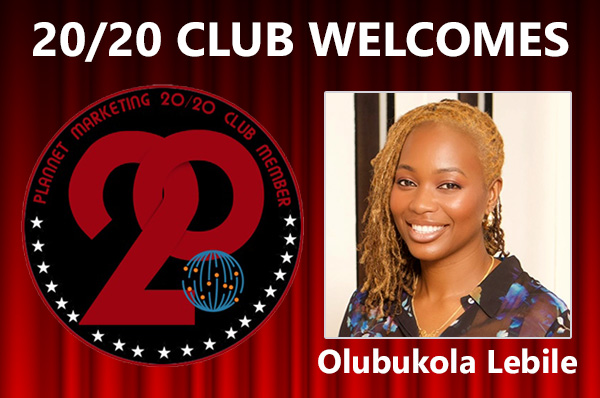 Congratulations to Buki Lebile for Achieving the 20/20 Club!