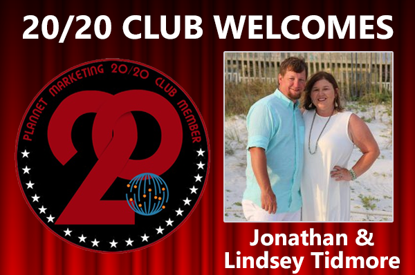 Meet 20/20 Club Members Jonathan & Lindsey Tidmore!