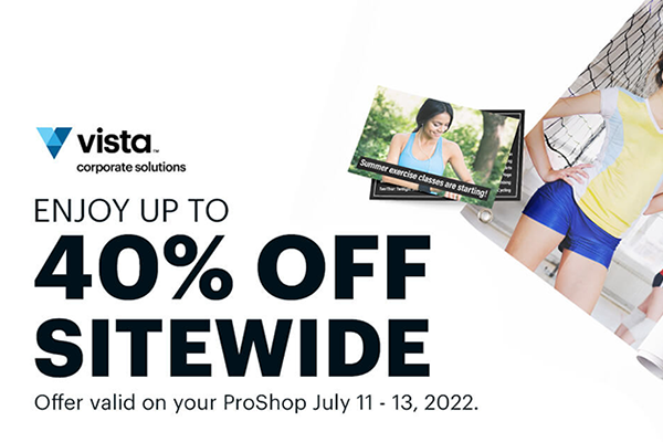 40% Off Sitewide at Vistaprint Mon. - Wed., July 11 - 13
