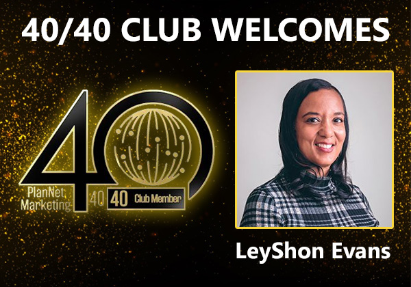 Congratulations to LeyShon Evans for Achieving the 40/40 Club!